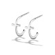 Sterling Silver High Cross Hoop Earrings