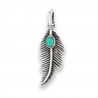  Sterling Silver Feather Pendant