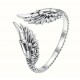 Sterling Silver 925 Adjustable Size Angel Wing Ring