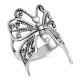 Sterling Silver Large Butterfly Ring