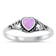Pink Opal Victorian Heart Ring