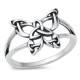 Sterling Silver Celtic Butterfly With Triquetras Ring