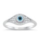 Sterling Silver Evil Eye Ring