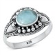 Larimar Stone Sterling Silver Ring