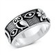 Lucky Charm Owl 7 Clover Ring