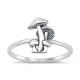 Sterling Silver Mushroom Ring