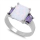Lab Opal Purple Stone Ring