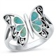 Genuint Turquoise Sterling Silver Butterfly Ring