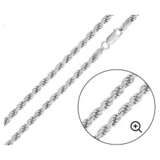 1.4 mm Rope Chain Necklace Sterling Silver