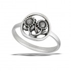 Sterling Silver Blooming Sunflower Ring