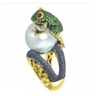 Pearl Frog Ring