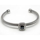 Onyx stone cable bracelet