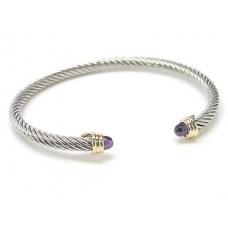 Amethyst stone cuff bracelet