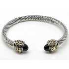 Onyx stone cuff bracelet
