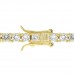 Goldtone Victorian CZ Tennis 7 Inch Bracelet