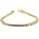 Goldtone Victorian CZ Tennis 7 Inch Bracelet