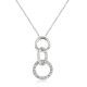 Silvertone Triplet Hooplet Pendant