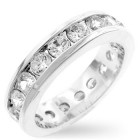Sterling Silver Lustrous Eternity Band