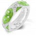Marbled Apple Green Enamel Ring