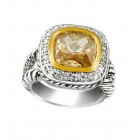 Champagne stone cable ring