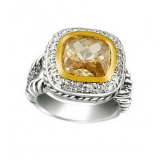 Champagne stone cable ring