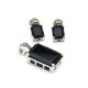 Onyx black large pendant and earrings set